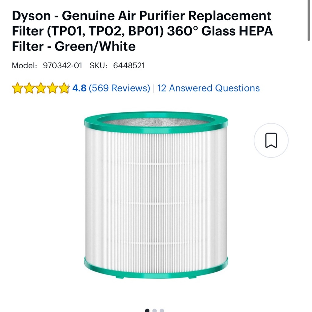NEW Air Filter - Dyson Pure